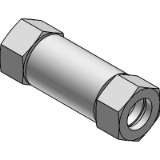 DS-N - Bulkhead fitting with locknut, nut and cutting ring
