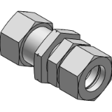 DS-K-MGM - Bulkhead fitting with locknut, nut and cutting ring