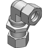 DS-L-MGM - Bulkhead fitting with locknut, nut and cutting ring
